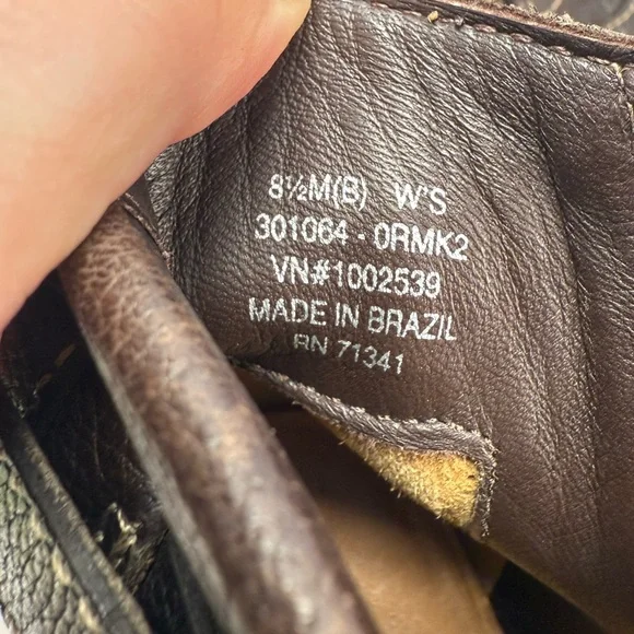 L.L.Bean Dark Brown leather Ankle Boots with Buckle Detail women’s size 8.5 - Picture 8 of 12